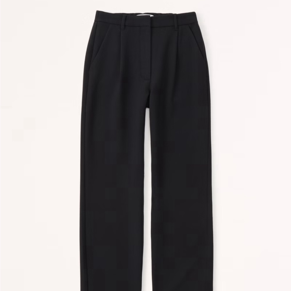 Abercrombie Tailored Relaxed Straight Pants black size 29 Trouser